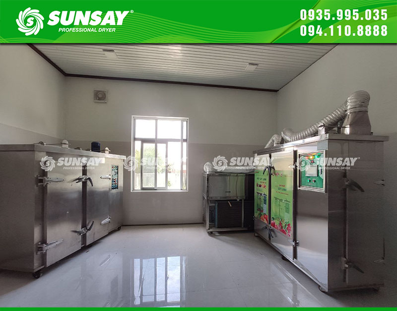 Máy sấy lạnh sấy nho là dòng máy sấy thứ 2 mà SUNSAY cung cấp cho HTX Nho Evergreen Ninh Thuận